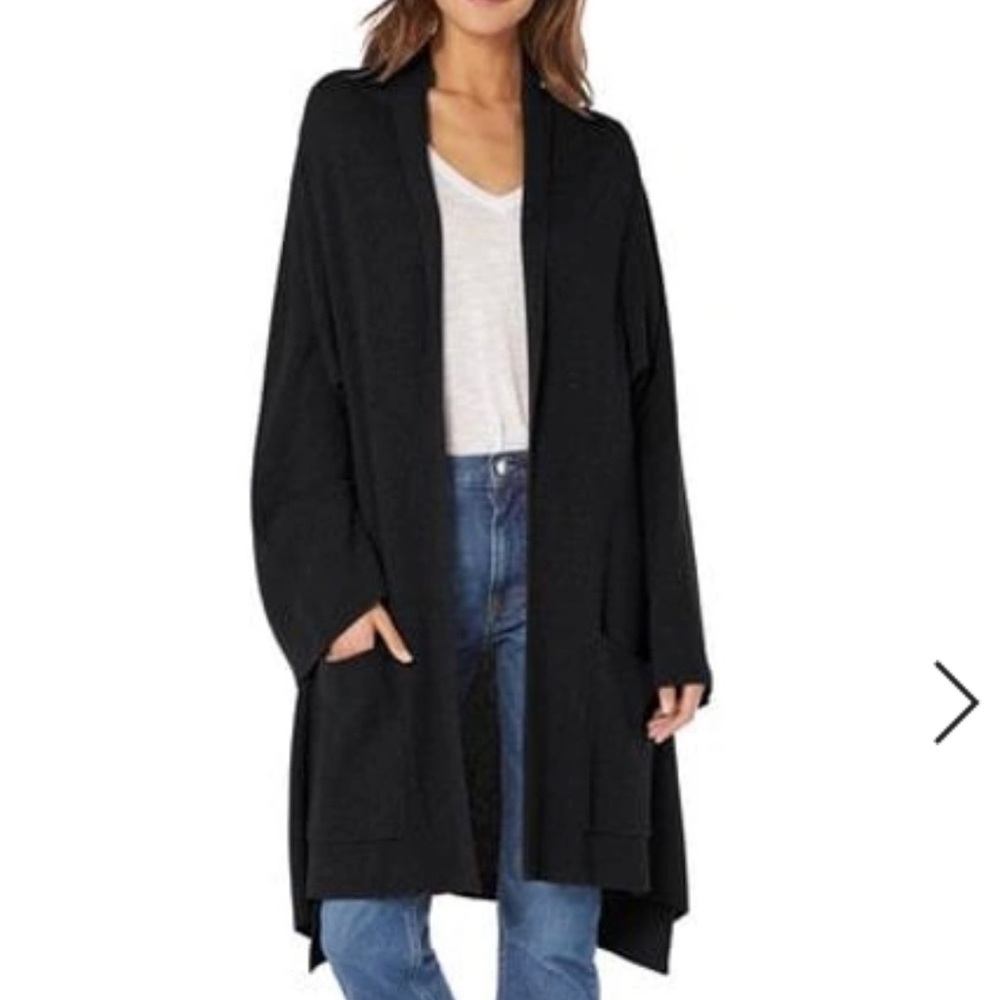 Michael Stars size small shawl collar cashmere blend cardigan in rich brown